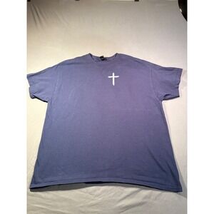 Gildan Psalm 34:17-19 Stronger Than The Storm Hurricane Helene T-Shirt XL Navy